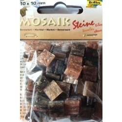 Mozaika kamyczki marmurkowe 10x10mm brązowa - 1