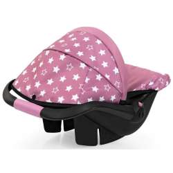 Fotelik samochodowy dla lalek z daszkiem różowy - 1