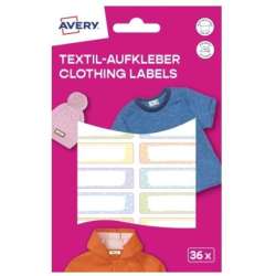 Naklejki na ubrania - 46x13 mm 2 ark/36 naklejek