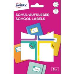 Naklejki szkolne 48x70mm 8 naklejek