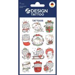 Tatuaże bożonarodzeniowe dla dzieci - kotki