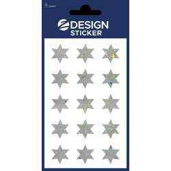 Naklejki foliowe - srebrne gwiazdki