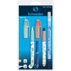 Pióro wieczne i pióro kulkowe SCHNEIDER Zippi, wymazywacz, 2 naboje, blister (SR74370)