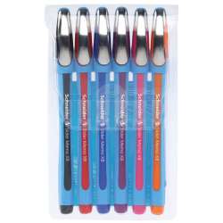 Długopisy SCHNEIDER Slider Memo, XB, 6 kolorów (SR150296) - 1