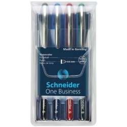 Pióra kulkowe SCHNEIDER One Business, 0,6 mm, 4 kolory (SR183094) - 1