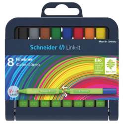 Cienkopisy SCHNEIDER Link-It, 0,4mm 8 kolorów stojak - podstawka (SR191298) - 1
