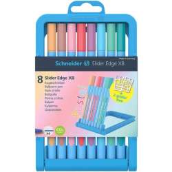 Długopisy w etui SCHNEIDER Slider Edge Pastel, XB, 8 kolorów (SR152289)