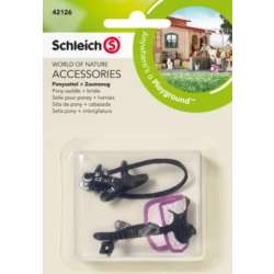 Schleich siodło dla kuca + ogłowie (42126) - 1