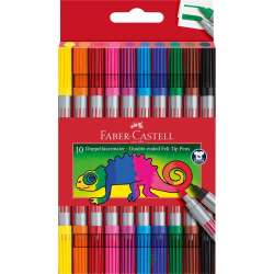 Flamastry dwustronne 10 kolorów FABER CASTELL (FC151110) - 1