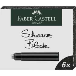 Naboje krótkie czarne 6szt FABER CASTELL