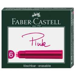 Naboje krótkie różowe 6szt FABER CASTELL - 1