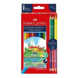 Kredki ołówkowe Wawel 12 kol + 3 FABER CASTELL