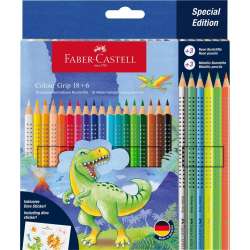 Kredki Grip 2001 Dinozaury 24 kol. FABER CASTELL