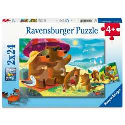 Puzzle dla dzieci 2D: Misie na wakacjach 2x24el