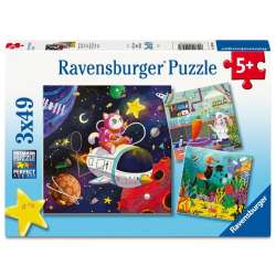 Puzzle dla dzieci 2D: Dzieci i nauka 3x49el - 1