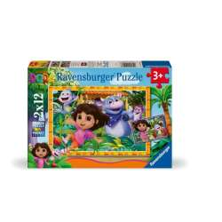 Puzzle dla dzieci 2D: Dora poznaje świat 2x12el