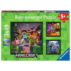 Puzzle 3x49 elementów Minecraft (GXP-836799) - 1