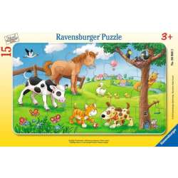 Puzzle 15el ramkowe Miłośnicy słodkich zwierząt 060665 RAVENSBURGER p24 (RAP 060665) - 1
