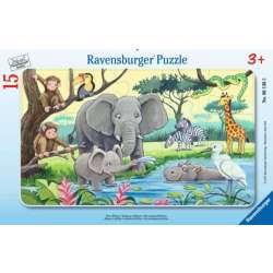 Puzzle 15el ramkowe Afrykańskie zwierzęta 061365 RAVENSBURGER p24 (RAP 061365) - 1
