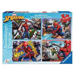 Puzzle 4x100 elementów Spider Man Bumper Pack (GXP-811795) - 1