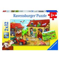 Puzzle 2x12el Praca na farmie 075607 RAVENSBURGER p12 (RAP 075607)