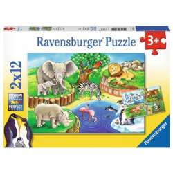 Puzzle 2x12 elementów Zwierzęta w zoo (GXP-799921) - 1