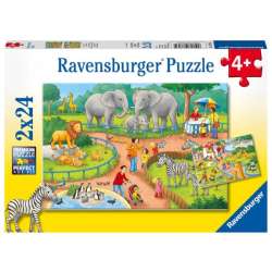 Puzzle 2x24el Dzień w Zoo 078134 RAVENSBURGER p8 (RAP 078134) - 1