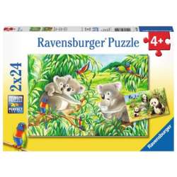 Puzzle 2x24el. Słodkie misie koala i pandy 078202 RAVENSBURGER (RAP 078202) - 1