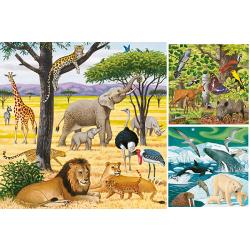 RAVENSBURGER 3x49el. ZWIERZĘTA ŚWIATA (093878) - 1