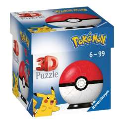 Puzzle 54 elementy 3D Kula, Pokemon czerwona (GXP-790199) - 1