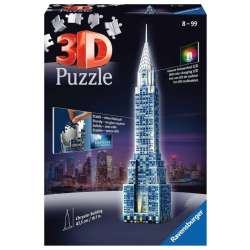 Puzzle 3D Budynki Nocą Wieżowiec Chrystler (GXP-908390) - 1