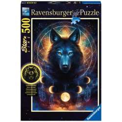 Puzzle 500el świecące w ciemności Wilk i księżyc 139705 RAVENSBURGER p6 (RAP 139705)