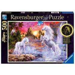 Puzzle 500el świecące w ciemności Jednorożec nad rzeką 148738 RAVENSBURGER p6 (RAP 148738) - 1