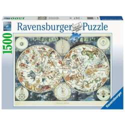 Puzzle 1500 elementów Mapa z fantastycznymi zwierzętami (GXP-761488) - 1