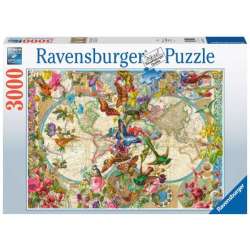 Puzzle 3000 elementów Flora i Fauna. Mapa Świata (GXP-837031) - 1