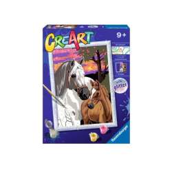 Malowanka CreArt dla dzieci: Konie RAVENSBURGER malowanie po numerach (200528)