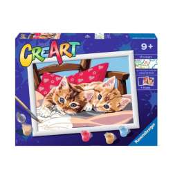 Malowanka CreArt dla dzieci: Dwa słodkie kotki RAVENSBURGER malowanie po numerach (289387)