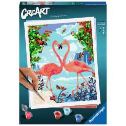 PROMO Malowanka CreArt: Zakochane flamingi RAVENSBURGER malowanie po numerach (289912)