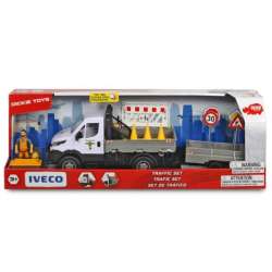 PROMOCJA Play Life Zestaw nadzoru ruchu drogowego auto, przyczepa Iveco Daily 4x4 z przyczepką Dickie (203838005) - 1
