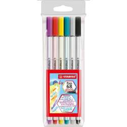 Flamaster STABILO Pen 68 brush etui 6 szt. (568/06-11) - 1