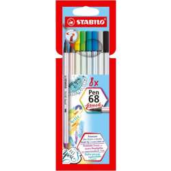 Flamastry STABILO Pen 68 brush etui 8 szt (568/08-21) - 1