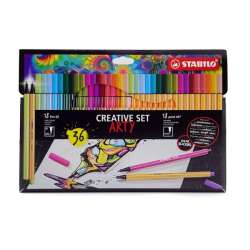 Zestaw kreatywny STABILO CREATIVE SET ARTY Flamaster Pen 68 / Cienkopis point 88 (8868/36-1-20-6) - 1