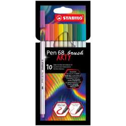 Flamaster STABILO Pen 68 brush etui kartonowe 10 szt. ARTY (nowe kolory 2022) (568/10-21-20) - 1