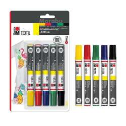 Markery do jasnych tkanin 5 kolorów - 1