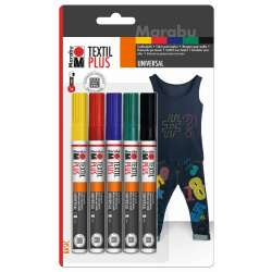 Markery do ciemnych tkanin 5 kolorów