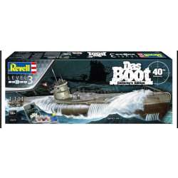 Model statku do sklejania 1:144 05675 Das Boot U-Boot Typ VII C U96 Revell + 6 farbek, pędzelek, klej, plakat (REV-05675)
