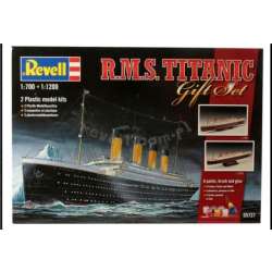 Model statku do sklejania 1:700 1:1200 05727 RMS TITANIC Zestaw 2szt. Revell + 6 farbek, pędzelek, klej (REV-05727) - 1