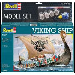 Model statku do sklejania 1:50 65403 Viking ship Revell + 4 farbki, pędzelek, klej (REV-65403)