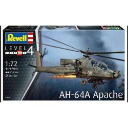 Helikopter do sklejania 1:144 63824 AH-64A Apache Revell + 3 farbki, pędzelek, klej (REV-63824)