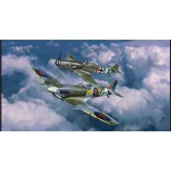 Model samolotu do sklejania 1:72 63710 Messerschmitt Bf109G-10 + Spitfire Mk.V Revell 2szt. + 3 farbki, pędzel (REV-63710)